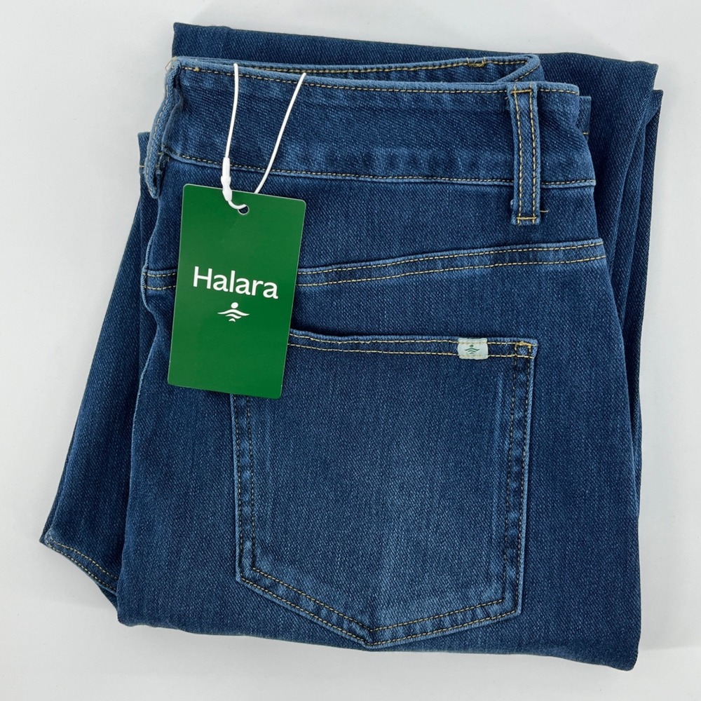 Halara Womens Straight Leg Jeans Medium Wash High Rise Denim Size Medium